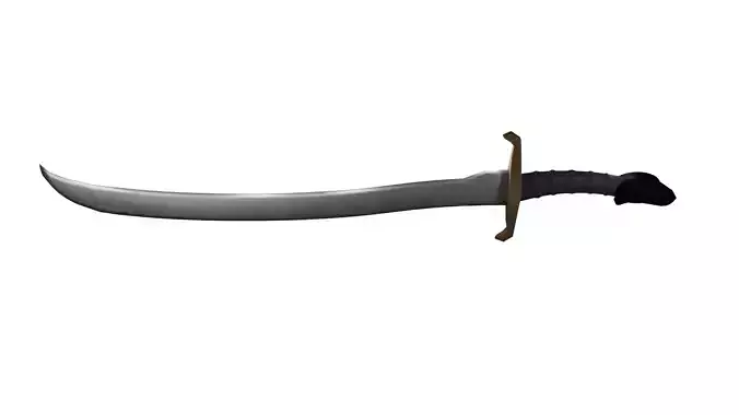 Turkish Scimitar Free low-poly 3D model