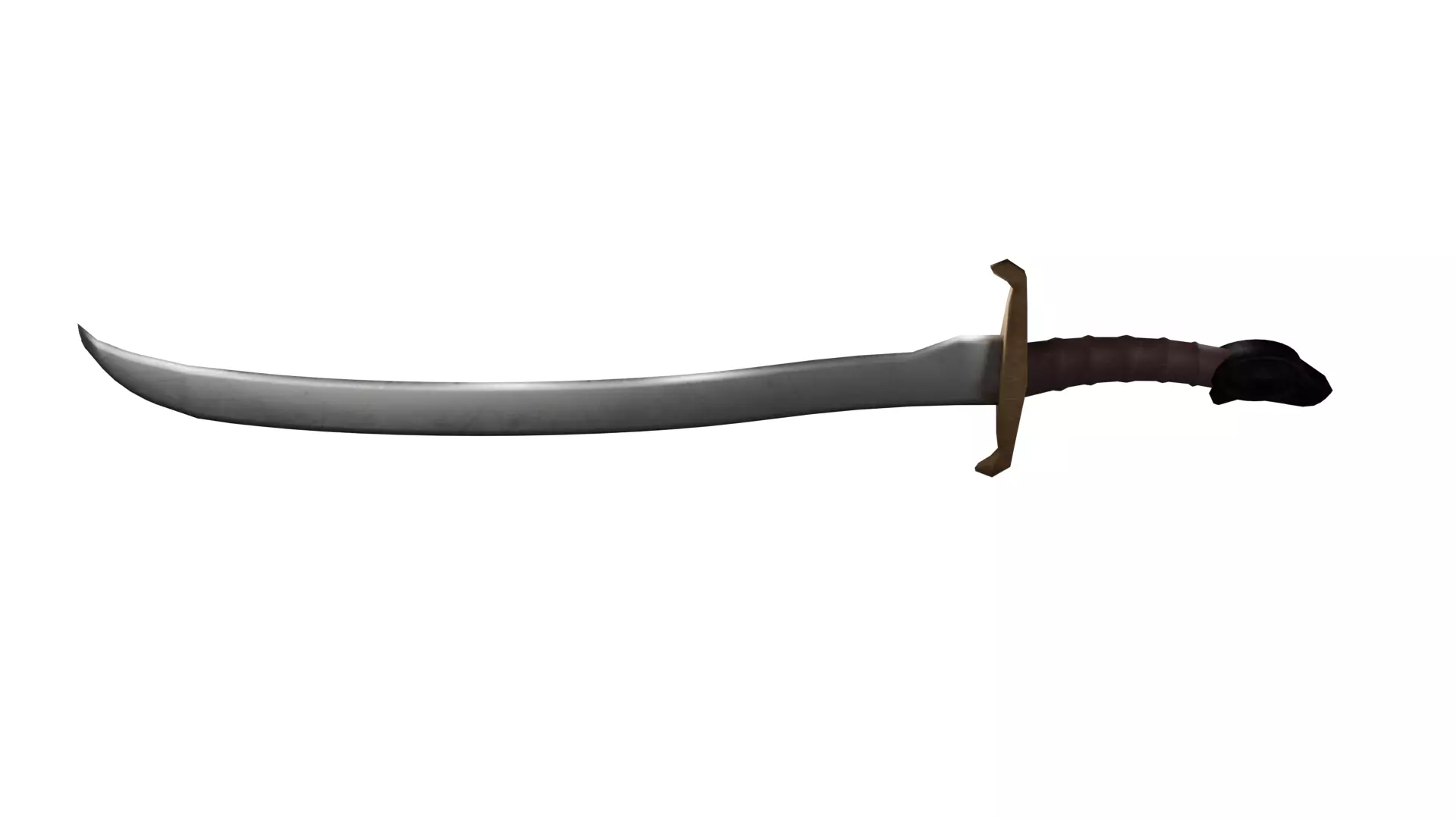 Turkish Scimitar Free low-poly 3D model_0