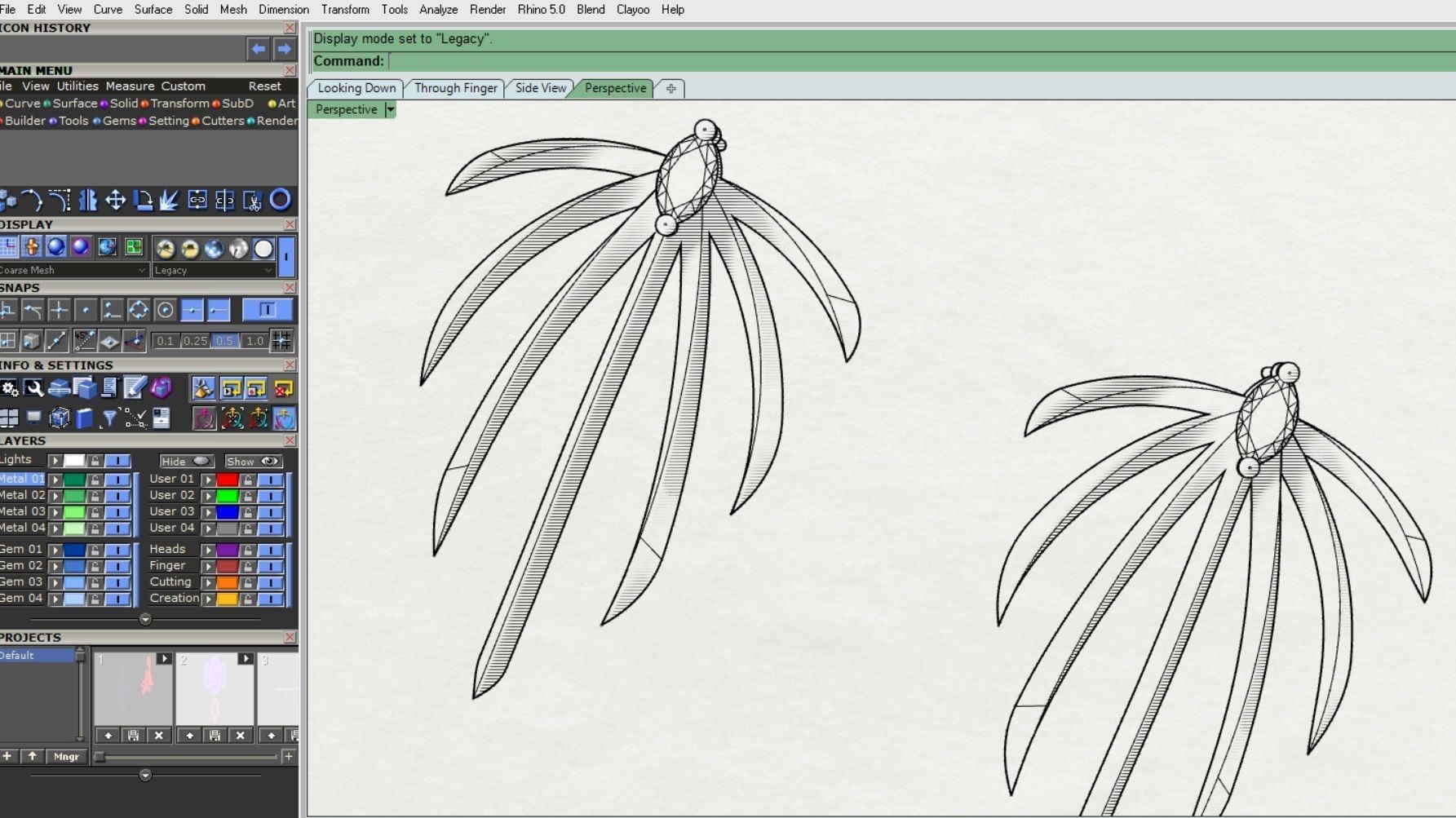 Gold Earings 3D print model_2