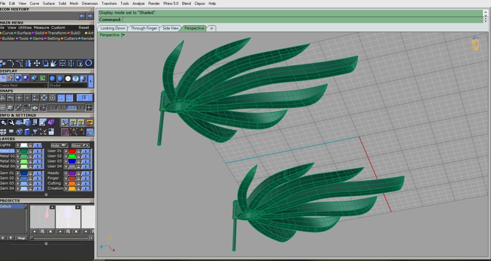 Gold Earings 3D print model_1