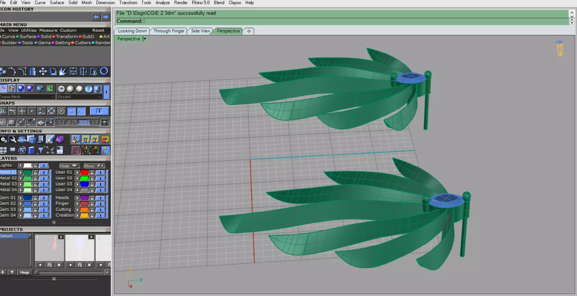 Gold Earings 3D print model_0