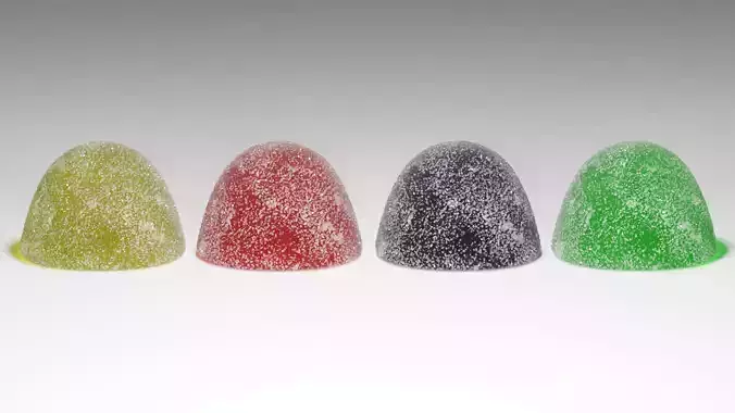 Gum Drops Low-poly 3D model