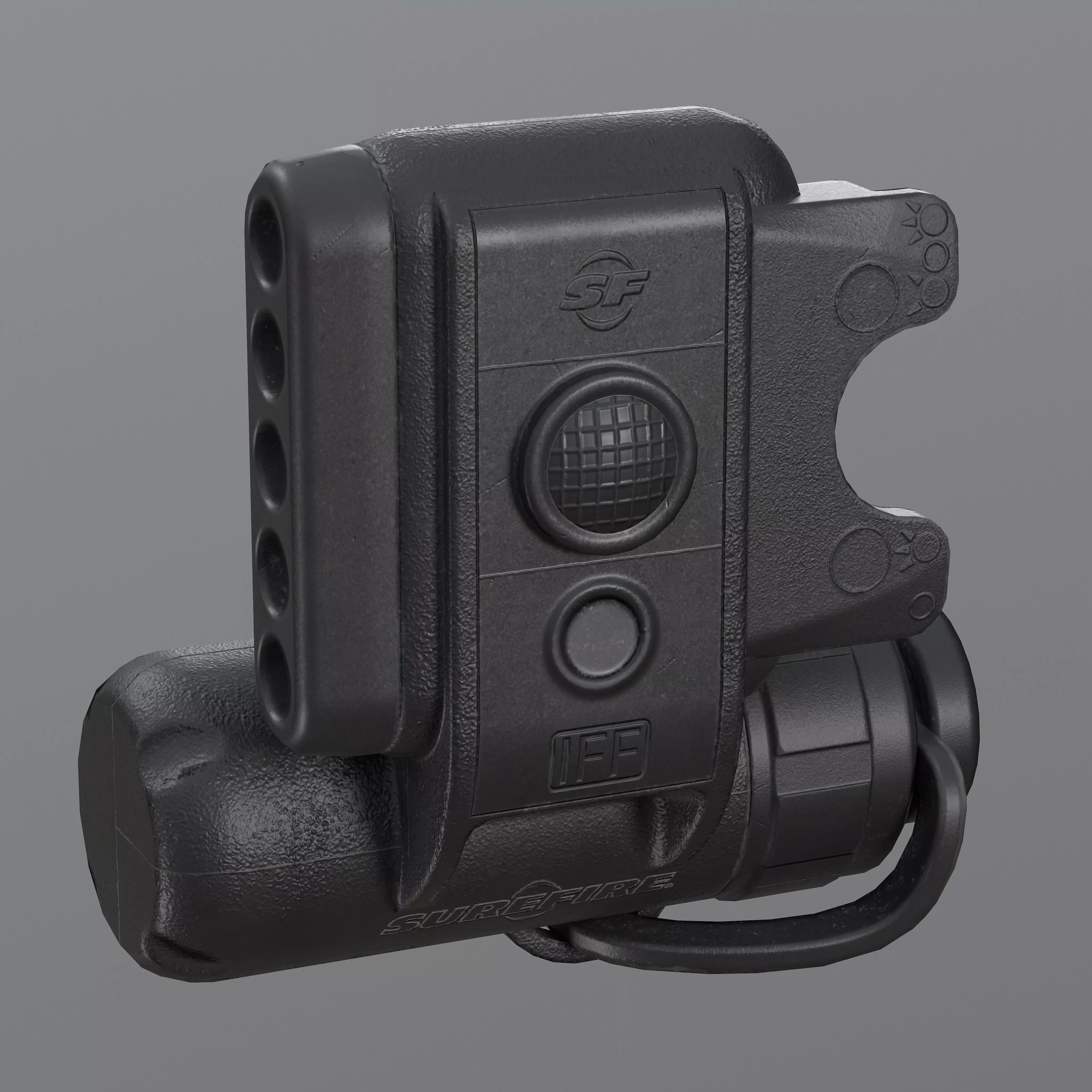 Surefire style helmet light Low-poly 3D model
