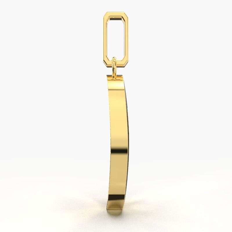C SCRIPT DIAMOND PENDANT 3D print model_4
