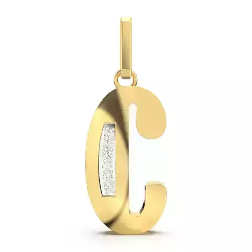 C SCRIPT DIAMOND PENDANT 3D print model