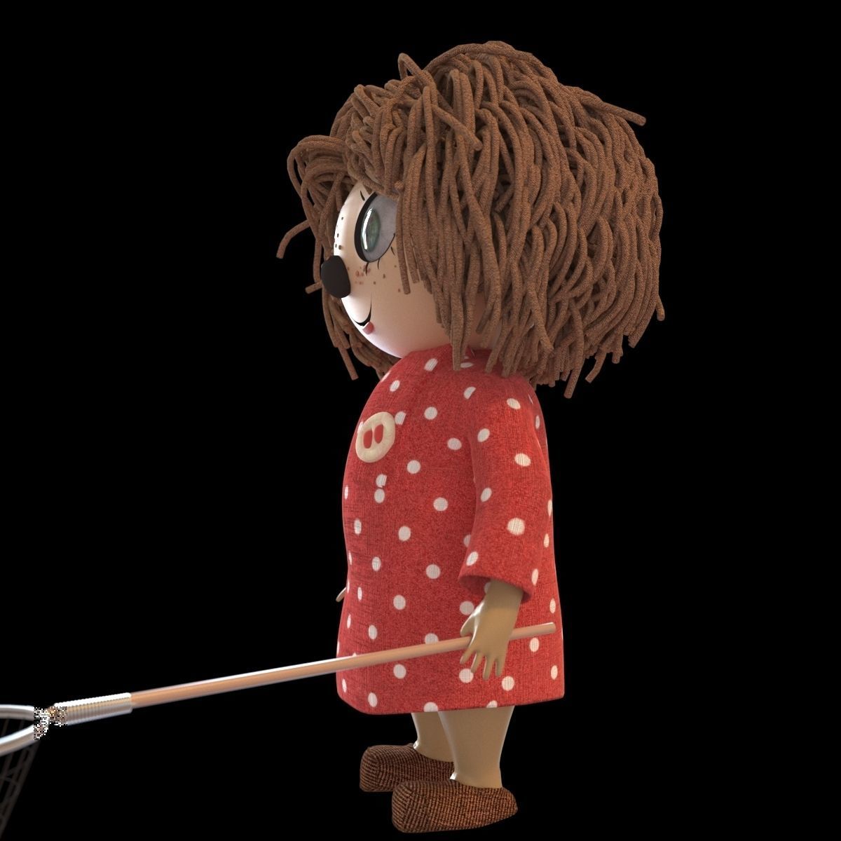 Brownie Kuzya - rigged with animation 3D model_7