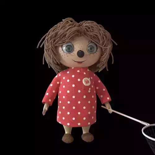 Brownie Kuzya - rigged with animation 3D model