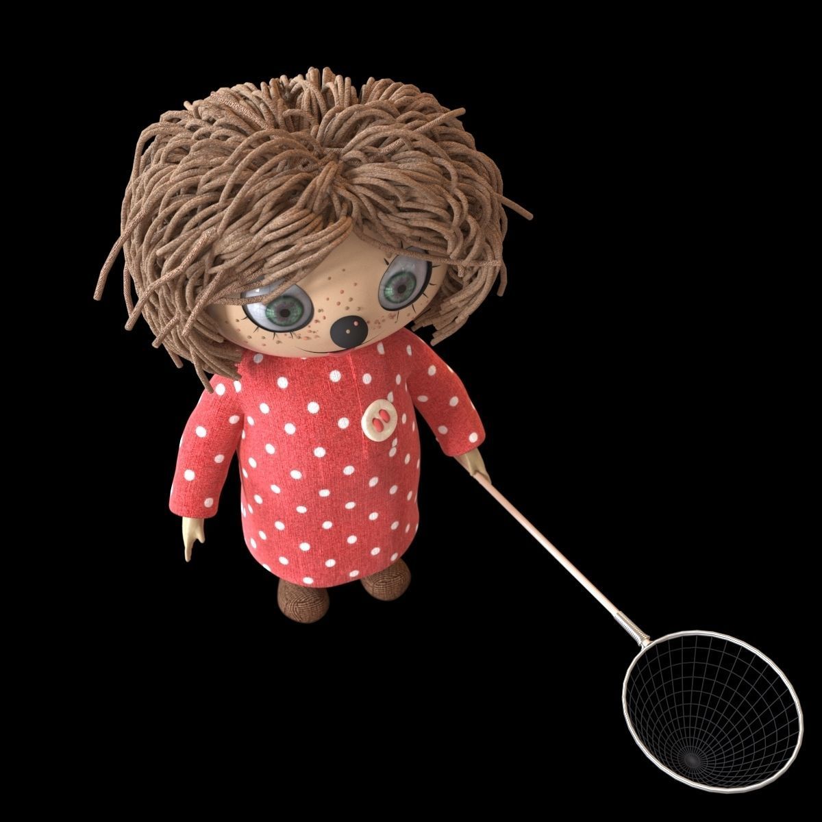 Brownie Kuzya - rigged with animation 3D model_4