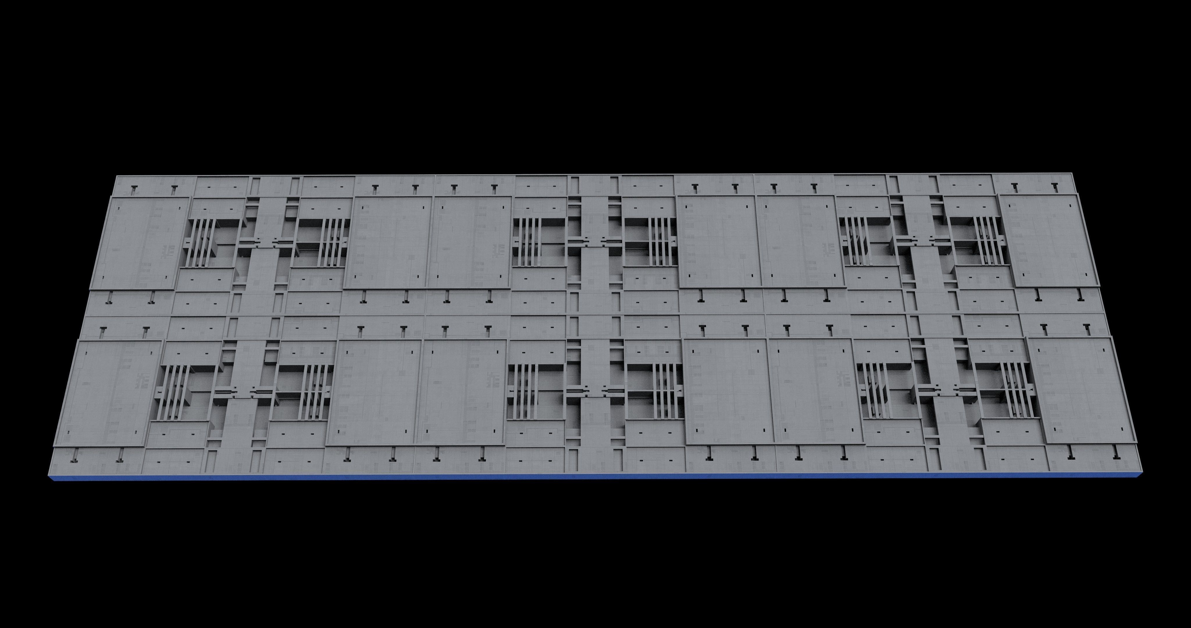 Sci-Fi Panel Kitbash Low-poly 3D model_11