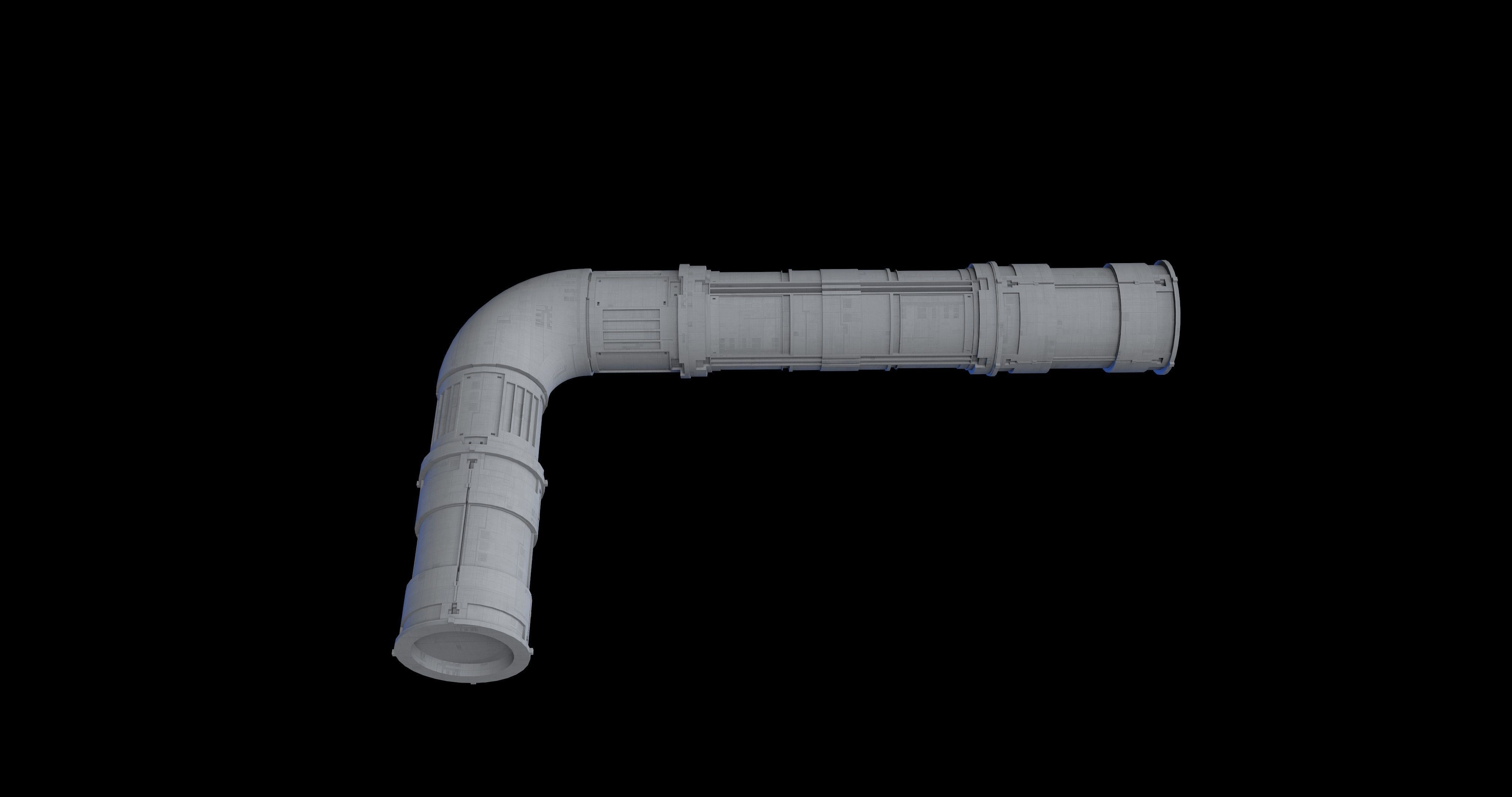 Sci-Fi Panel Kitbash Low-poly 3D model_19