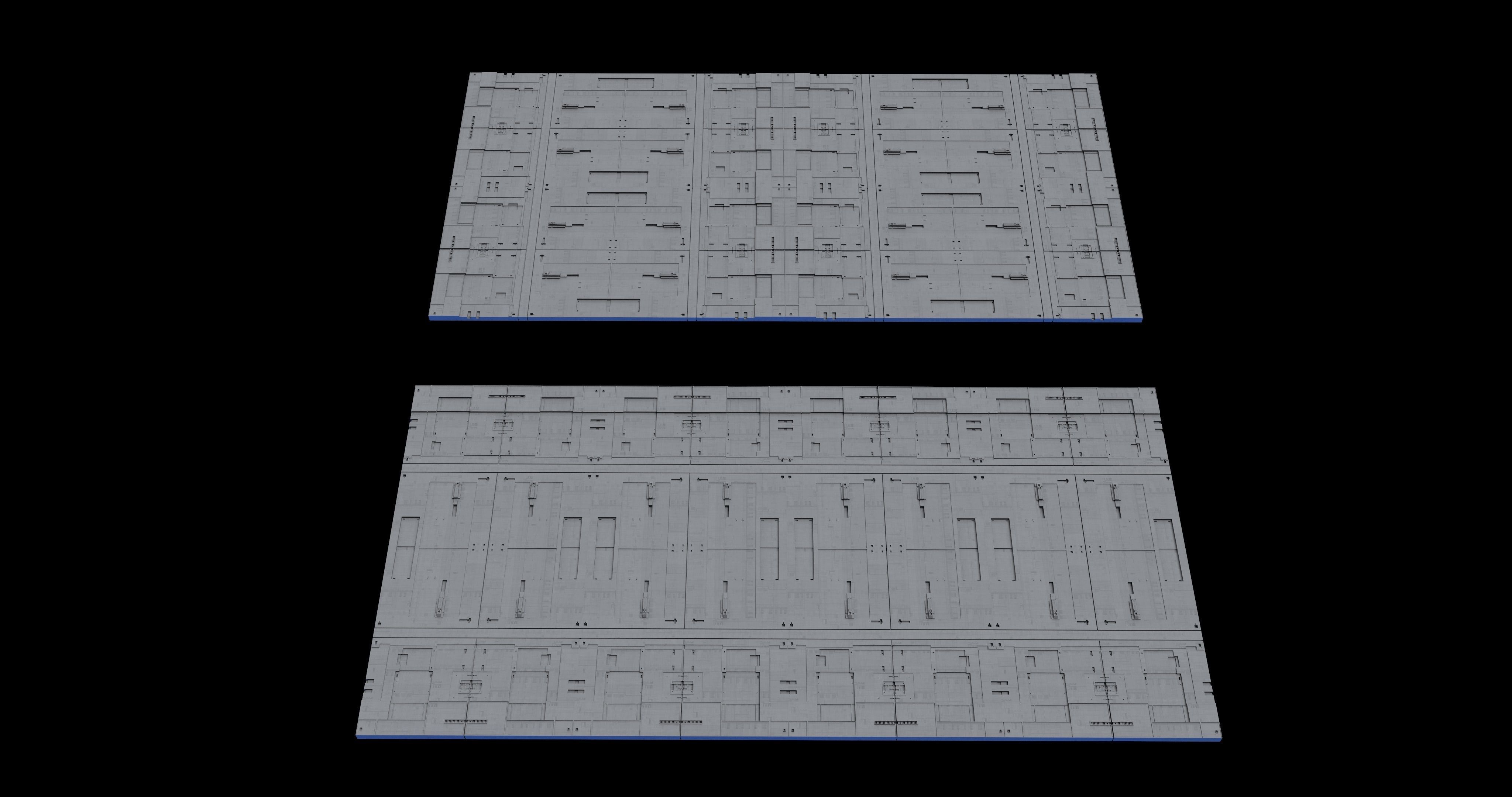 Sci-Fi Panel Kitbash Low-poly 3D model_8