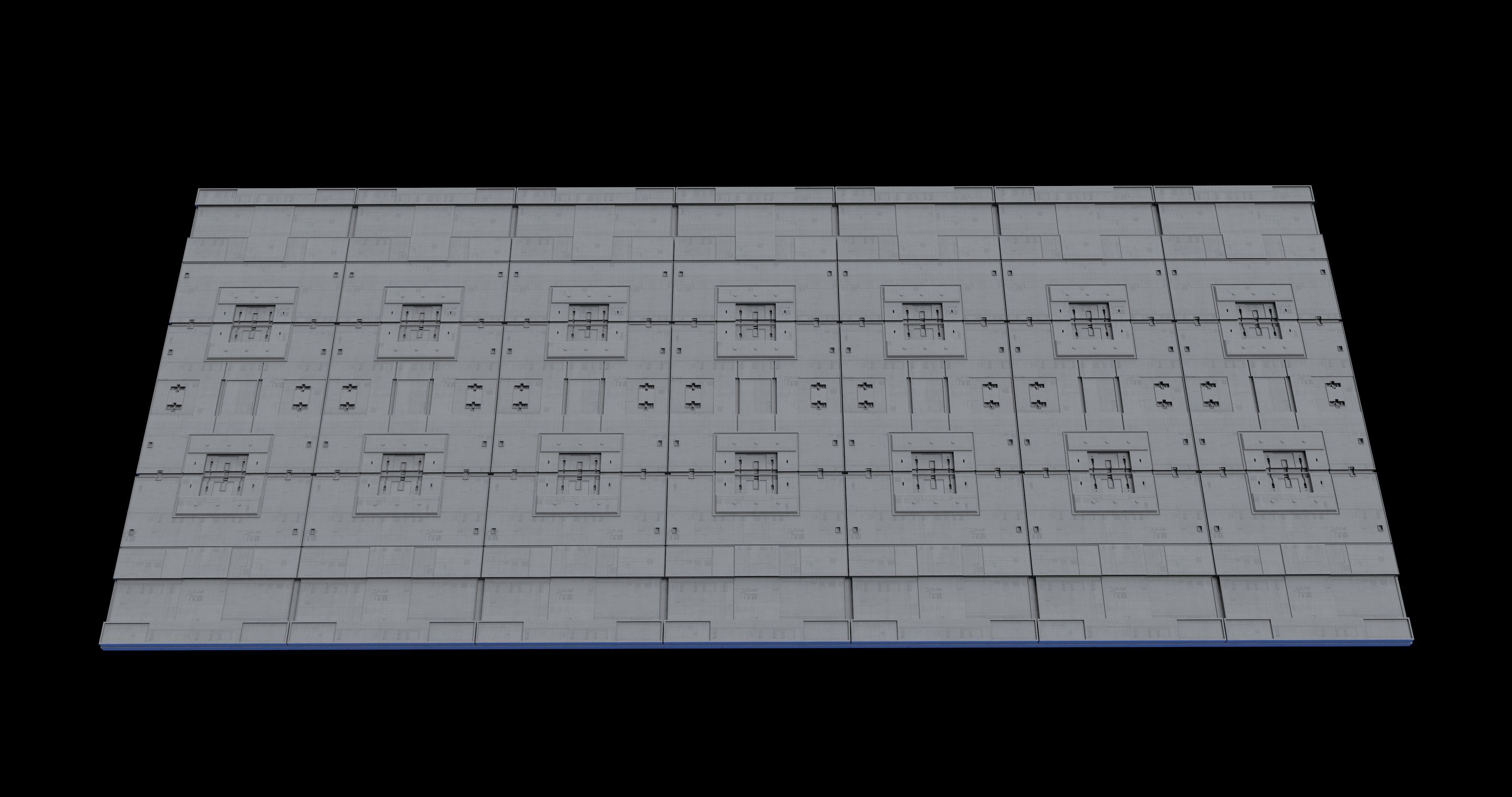 Sci-Fi Panel Kitbash Low-poly 3D model_17