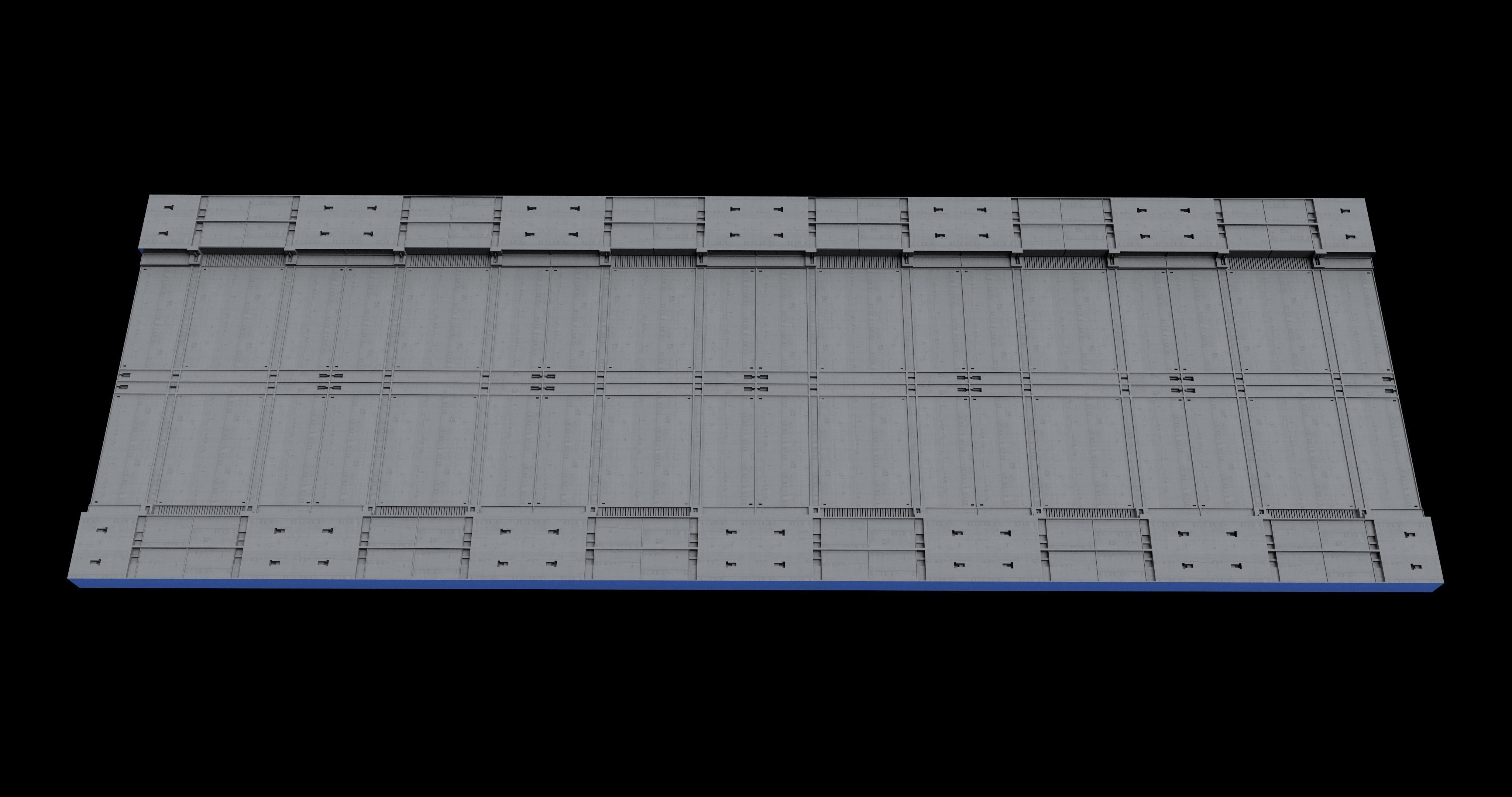 Sci-Fi Panel Kitbash Low-poly 3D model_16