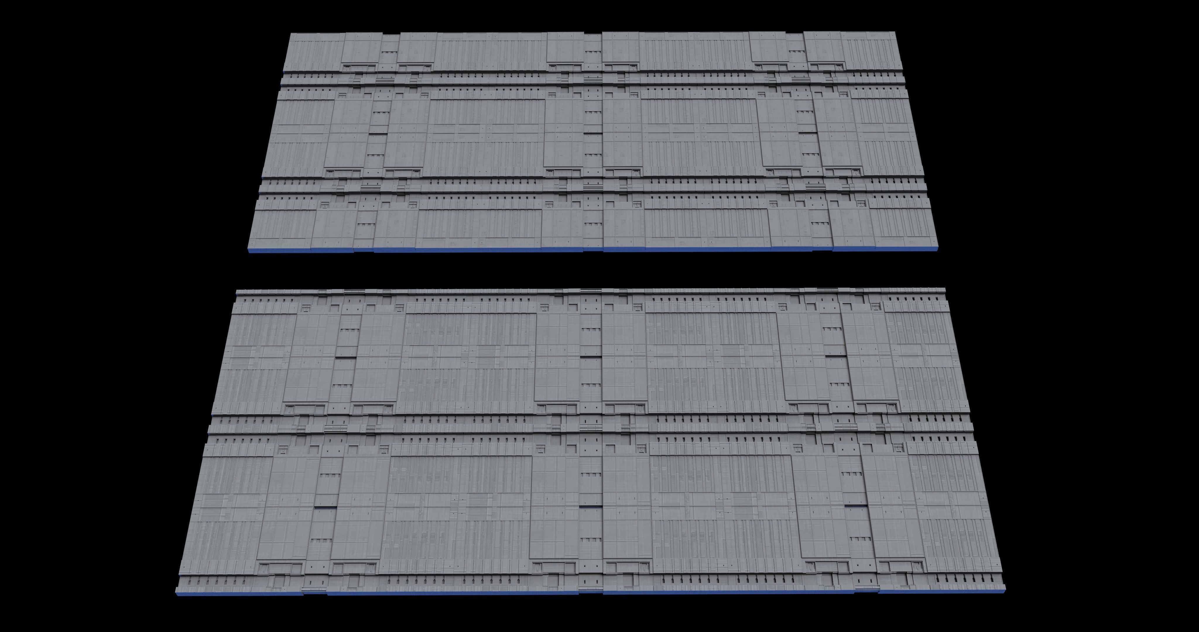 Sci-Fi Panel Kitbash Low-poly 3D model_6