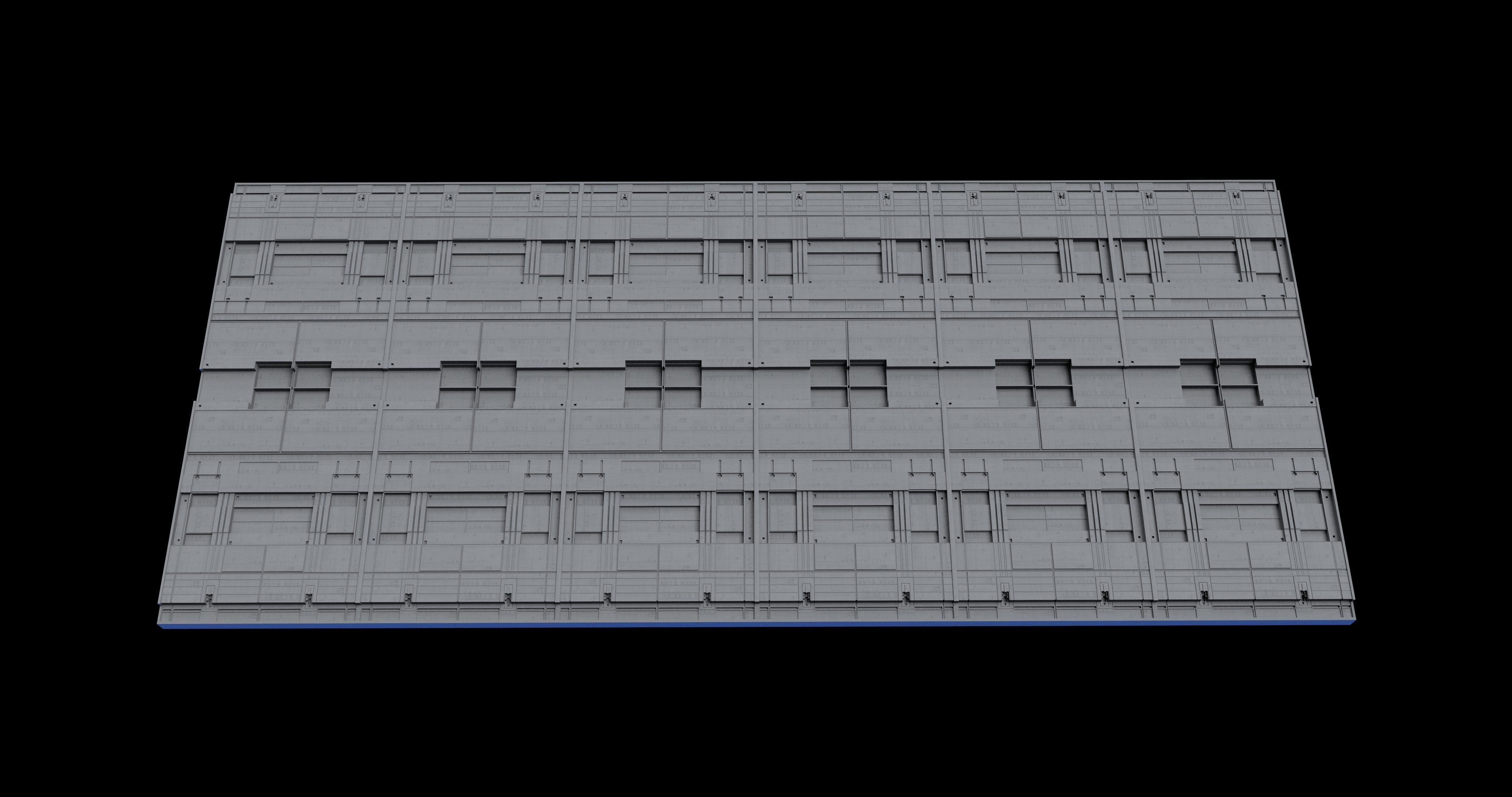 Sci-Fi Panel Kitbash Low-poly 3D model_10