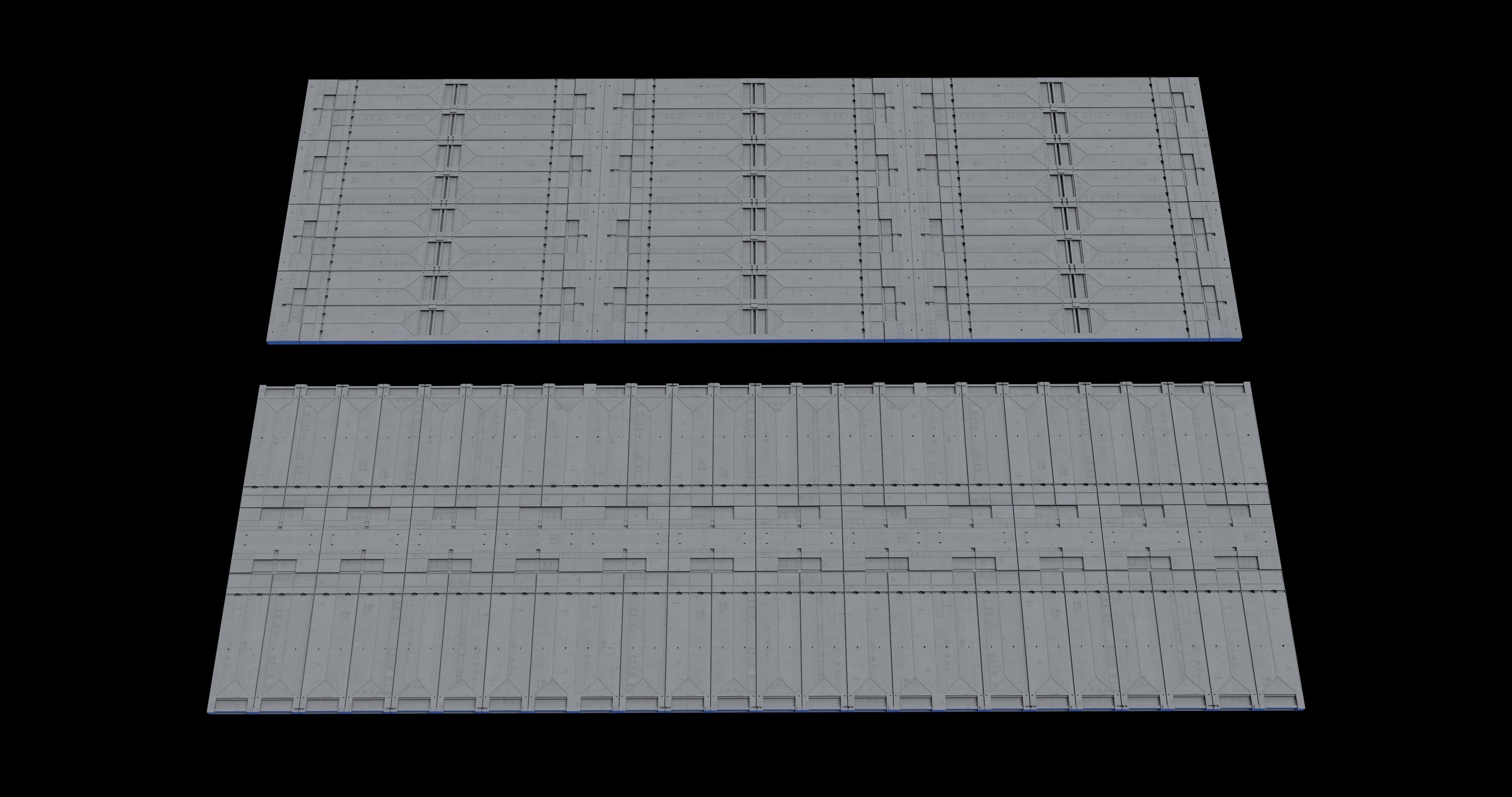 Sci-Fi Panel Kitbash Low-poly 3D model_7