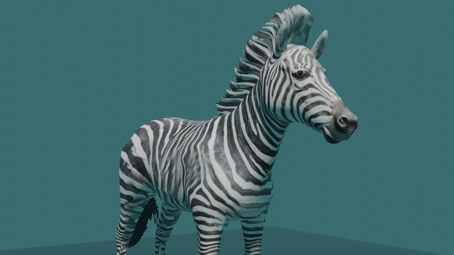 ZEBRA Low-poly 3D model_8