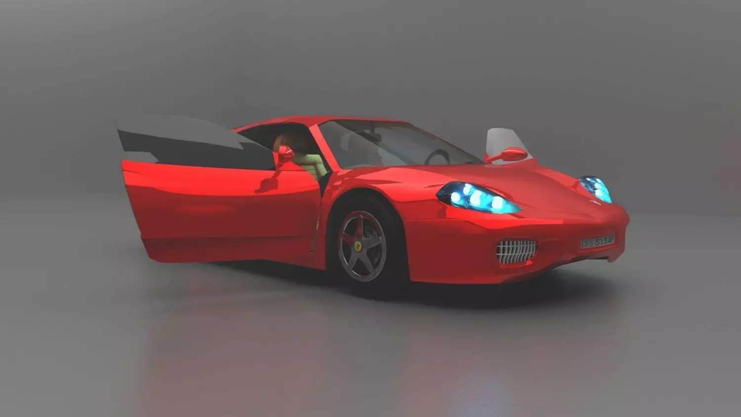 Ferrari 550 statue 3D figure for cheap and Print Ready 3D print model