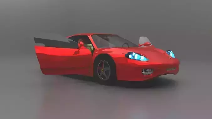 Ferrari 550 statue 3D figure for cheap and Print Ready