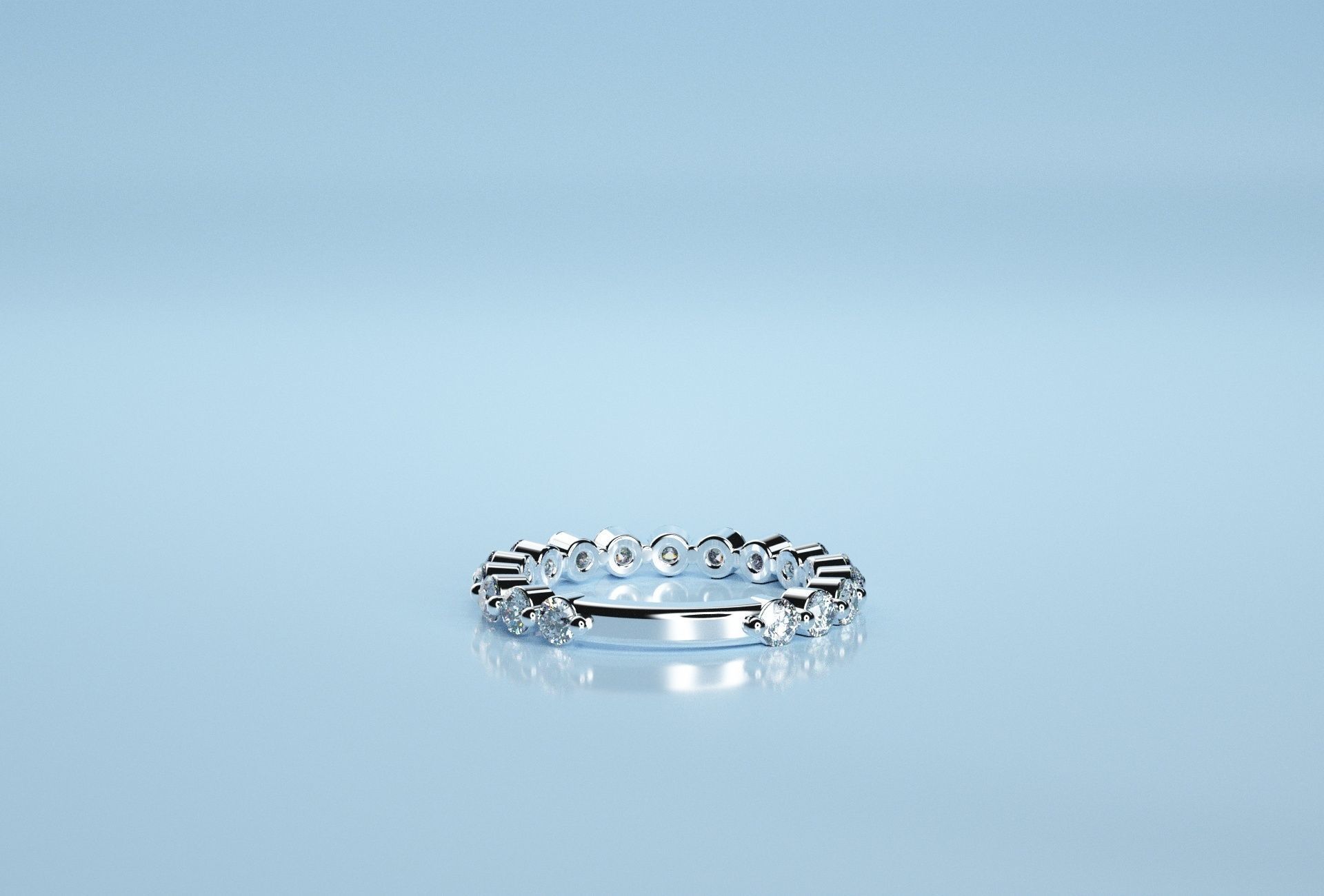 Half Eternity Band 3D print model_2