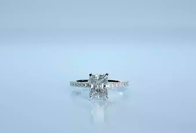 Radiant Stone Engagement Ring