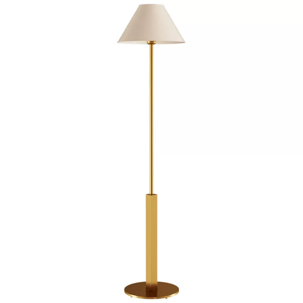 Postmodern floor lamp with textile shade 3D model