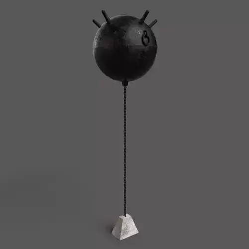 Naval mine detailed 3D model 3D model