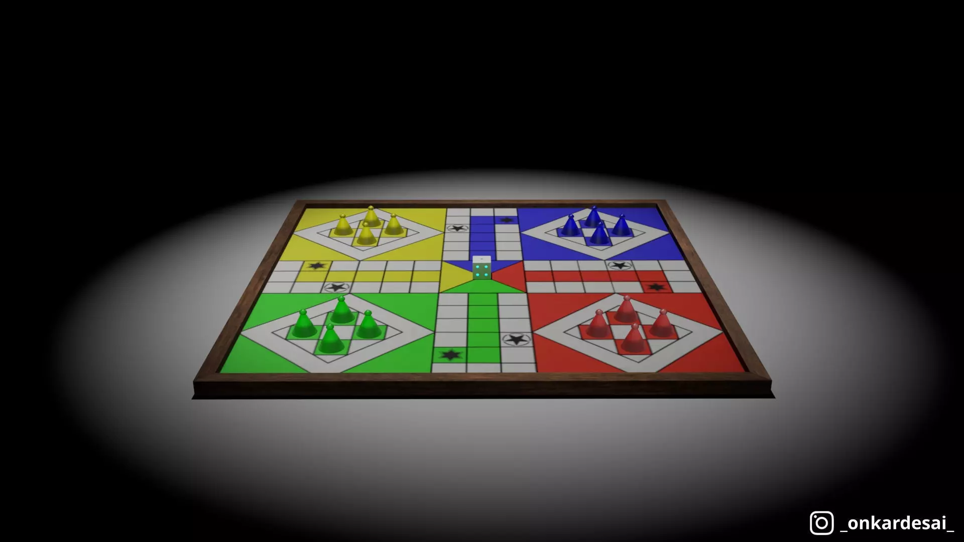 3D Ludo Game Model Free low-poly 3D model_0