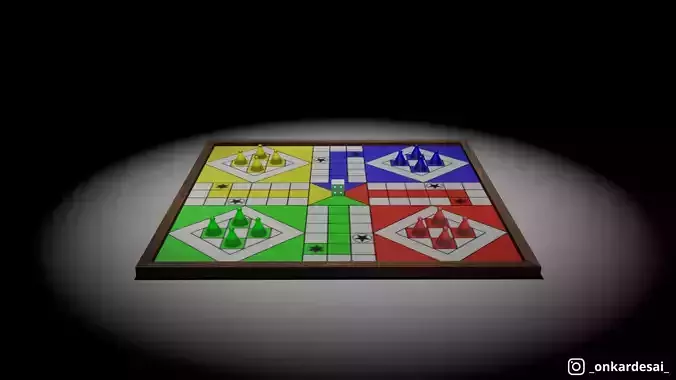 3D Ludo Game Model Free low-poly 3D model 3D Ludo Game Model Free low-poly 3D model