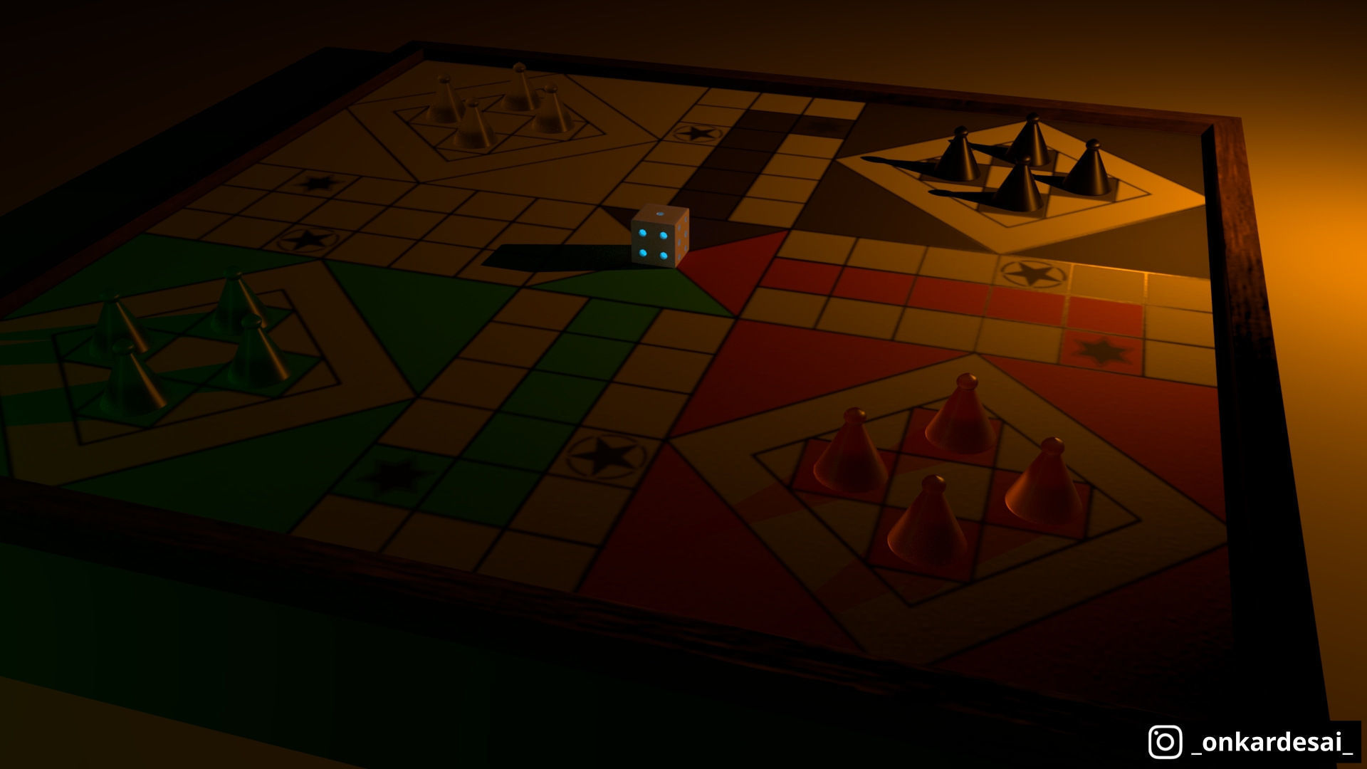 3D Ludo Game Model Free low-poly 3D model_2