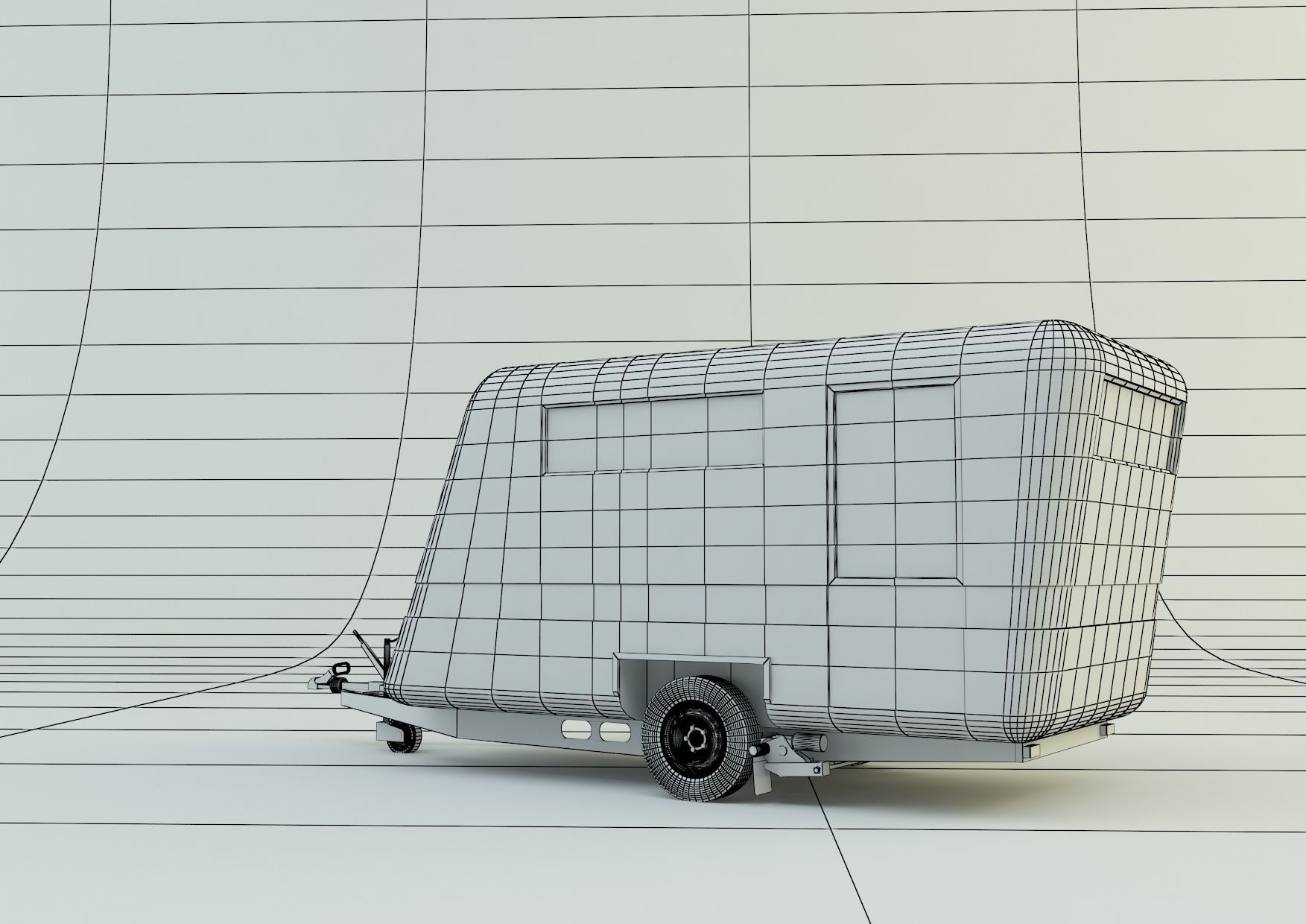  vehicle travel trailer model 3D model_9