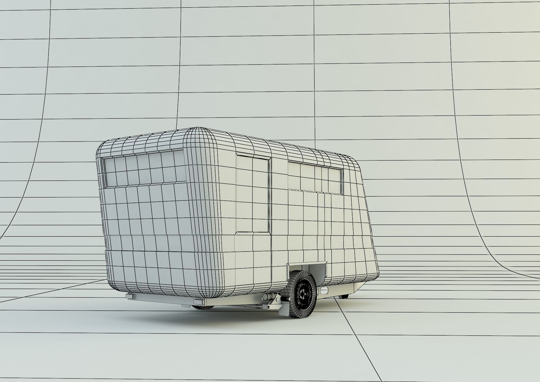  vehicle travel trailer model 3D model_12