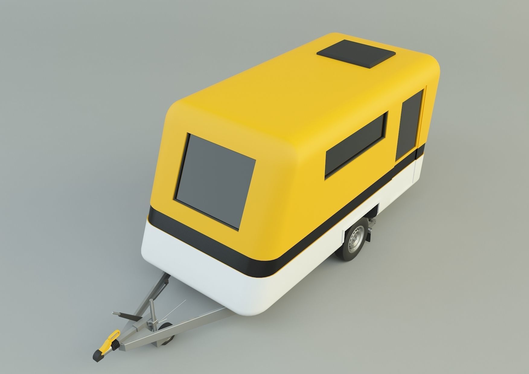  vehicle travel trailer model 3D model_4