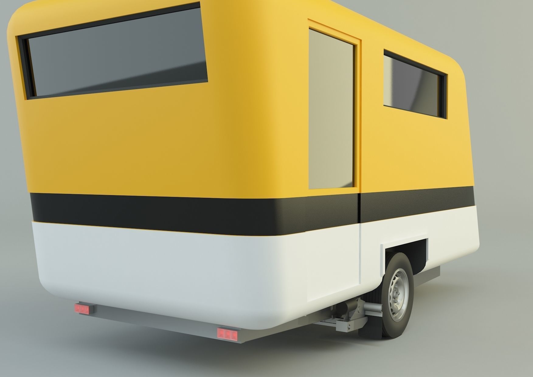  vehicle travel trailer model 3D model_2