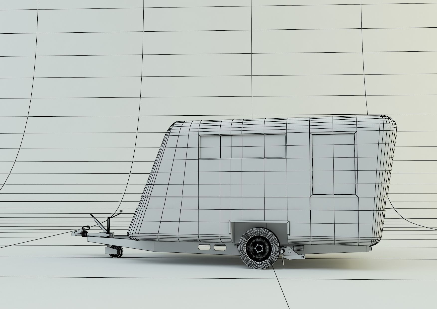  vehicle travel trailer model 3D model_8