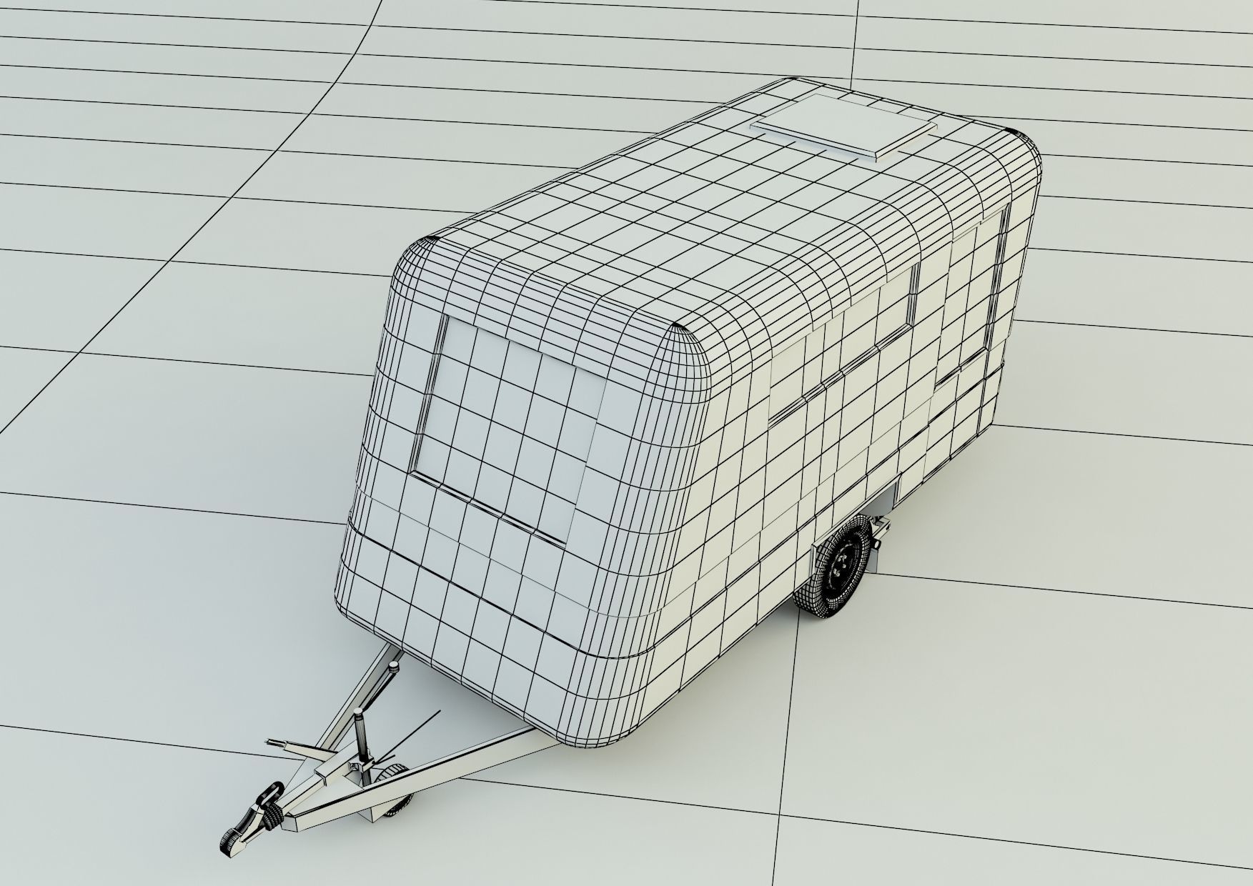  vehicle travel trailer model 3D model_21
