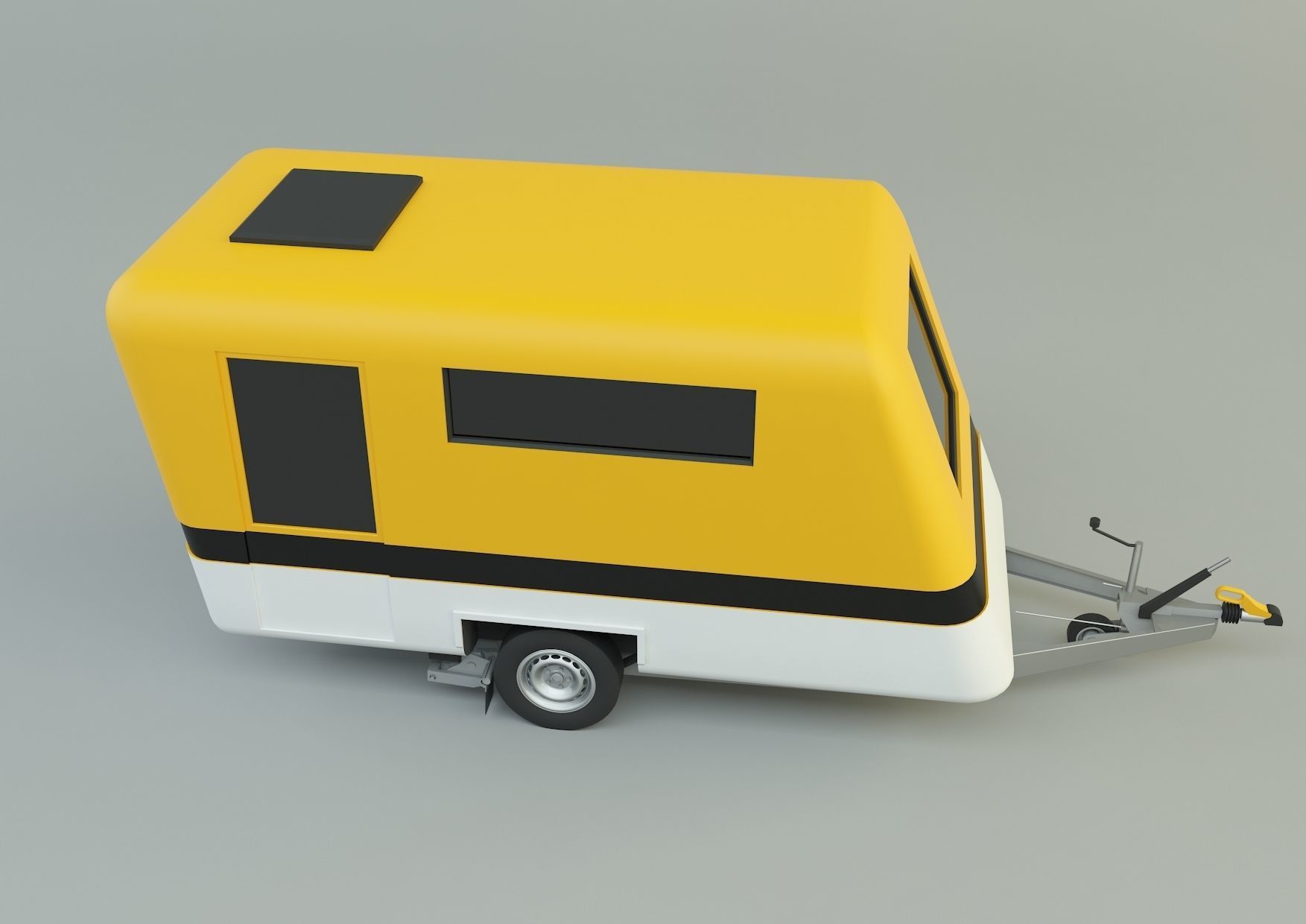  vehicle travel trailer model 3D model_1