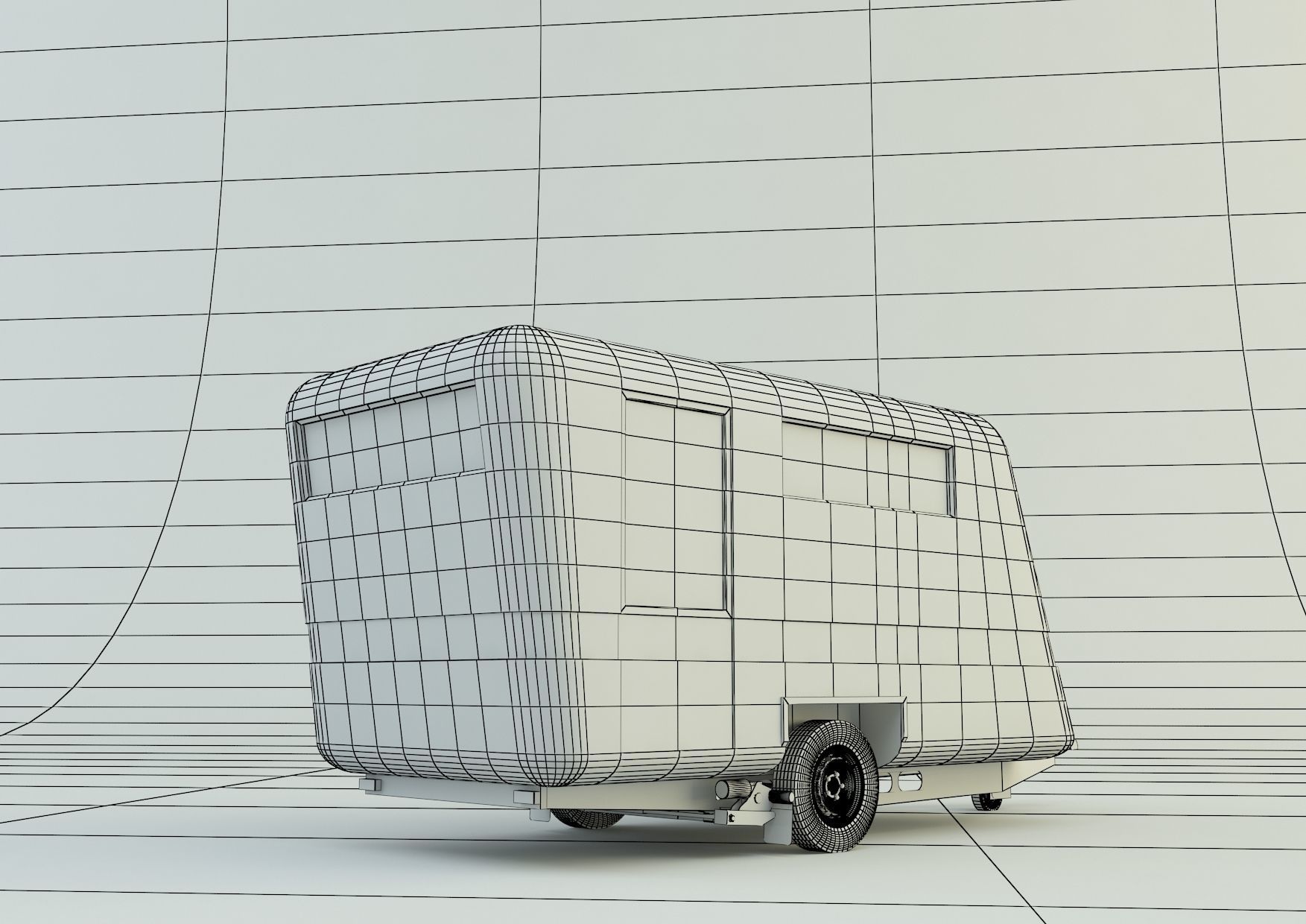  vehicle travel trailer model 3D model_13