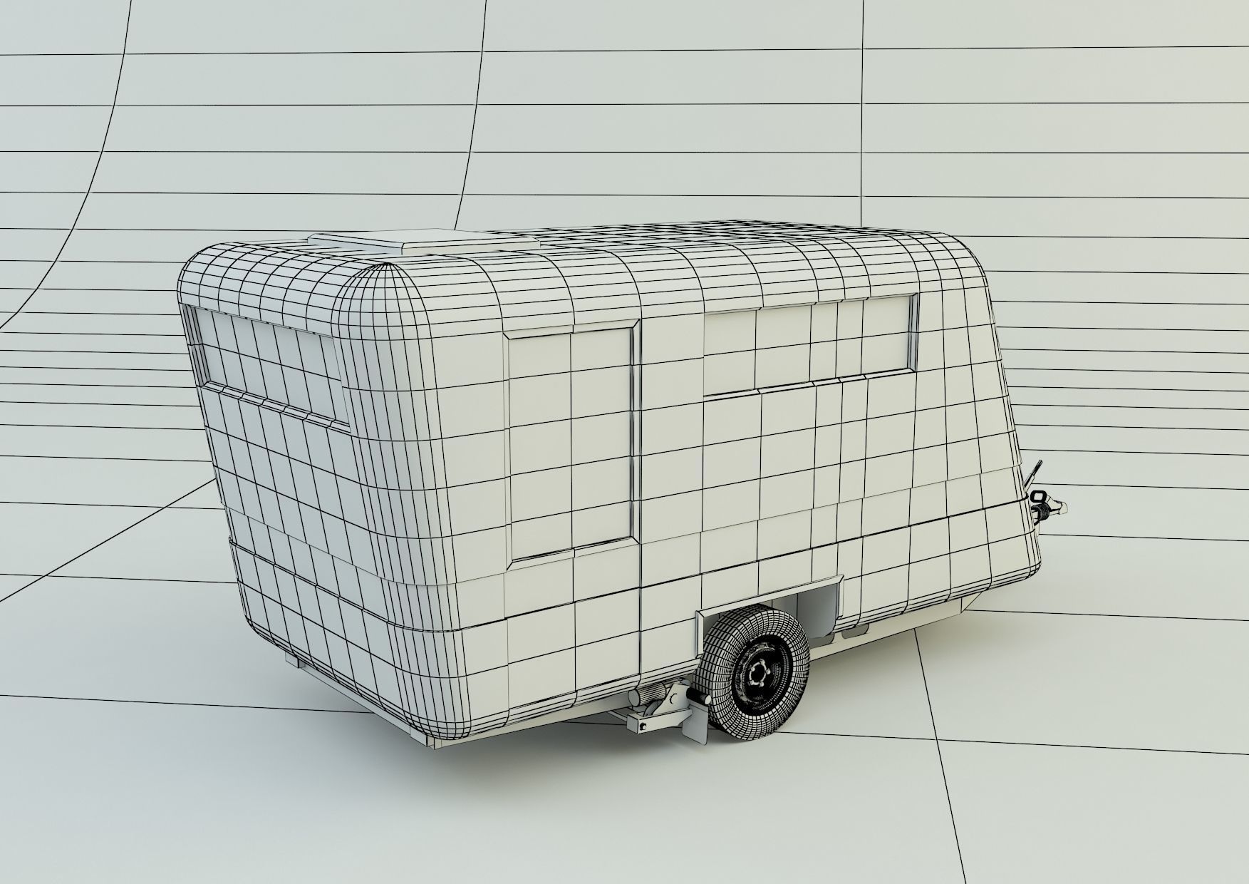  vehicle travel trailer model 3D model_14