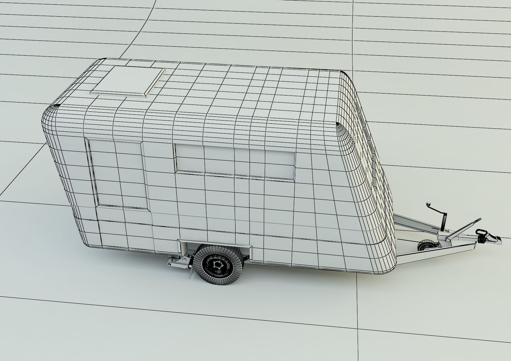 vehicle travel trailer model 3D model_17