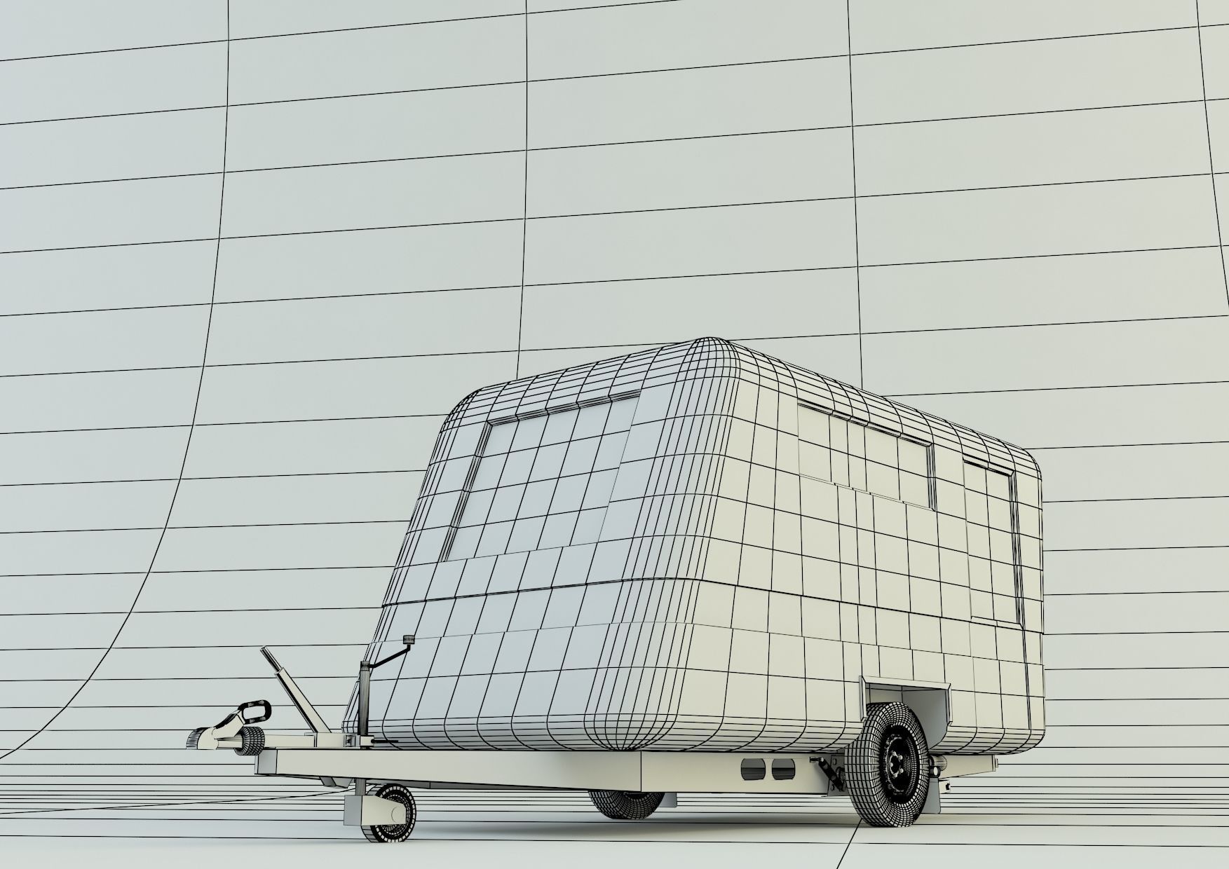  vehicle travel trailer model 3D model_20