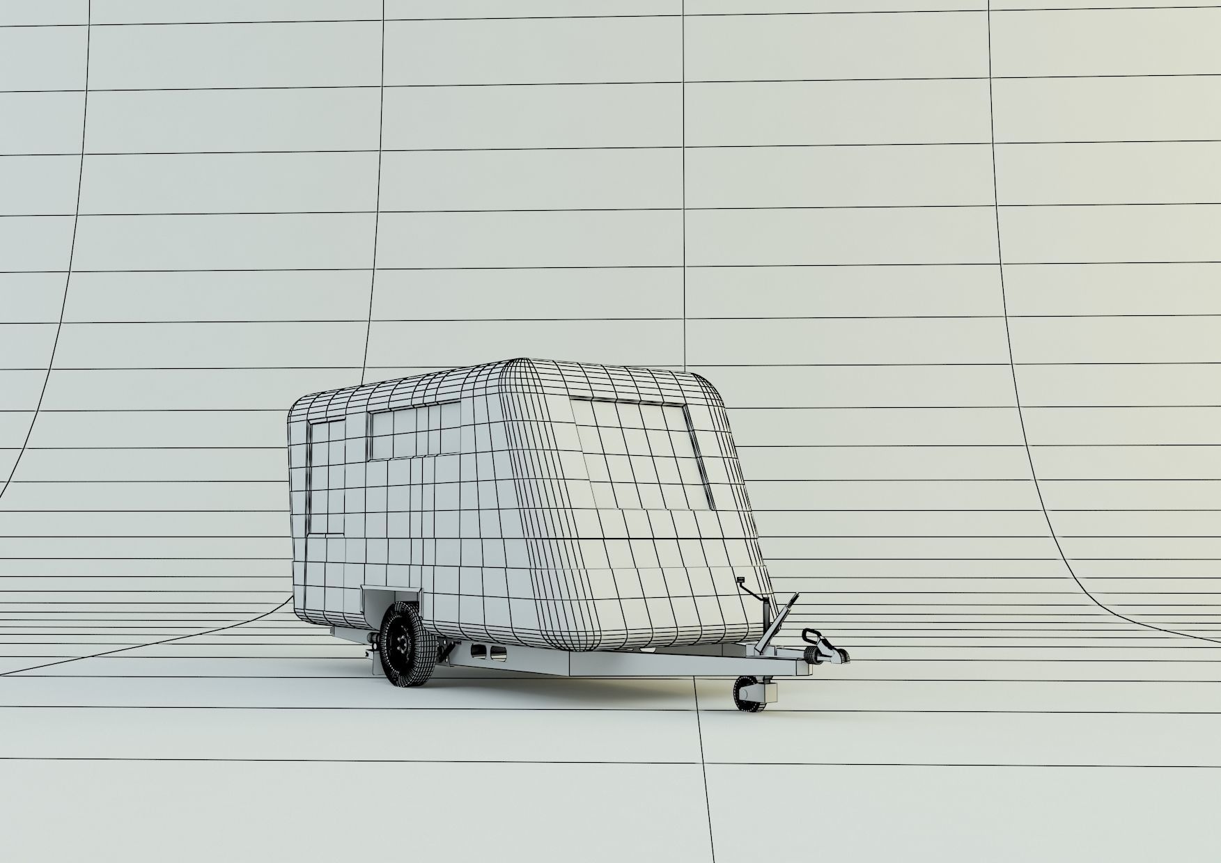  vehicle travel trailer model 3D model_16