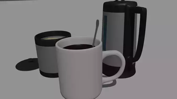 cup with other tableware