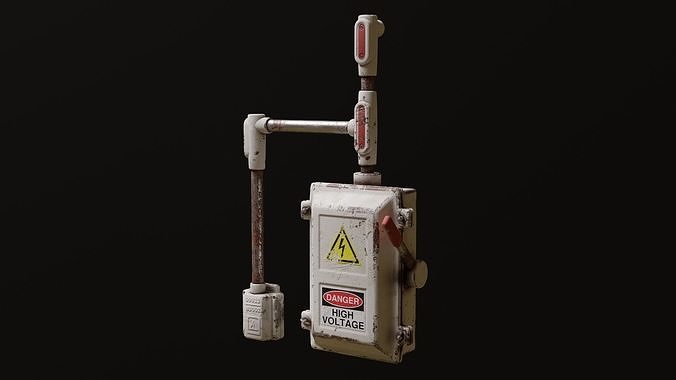 Electrical Switch Box Low-poly 3D model