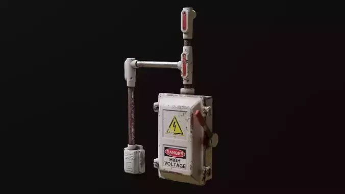 Electrical Switch Box Low-poly 3D model