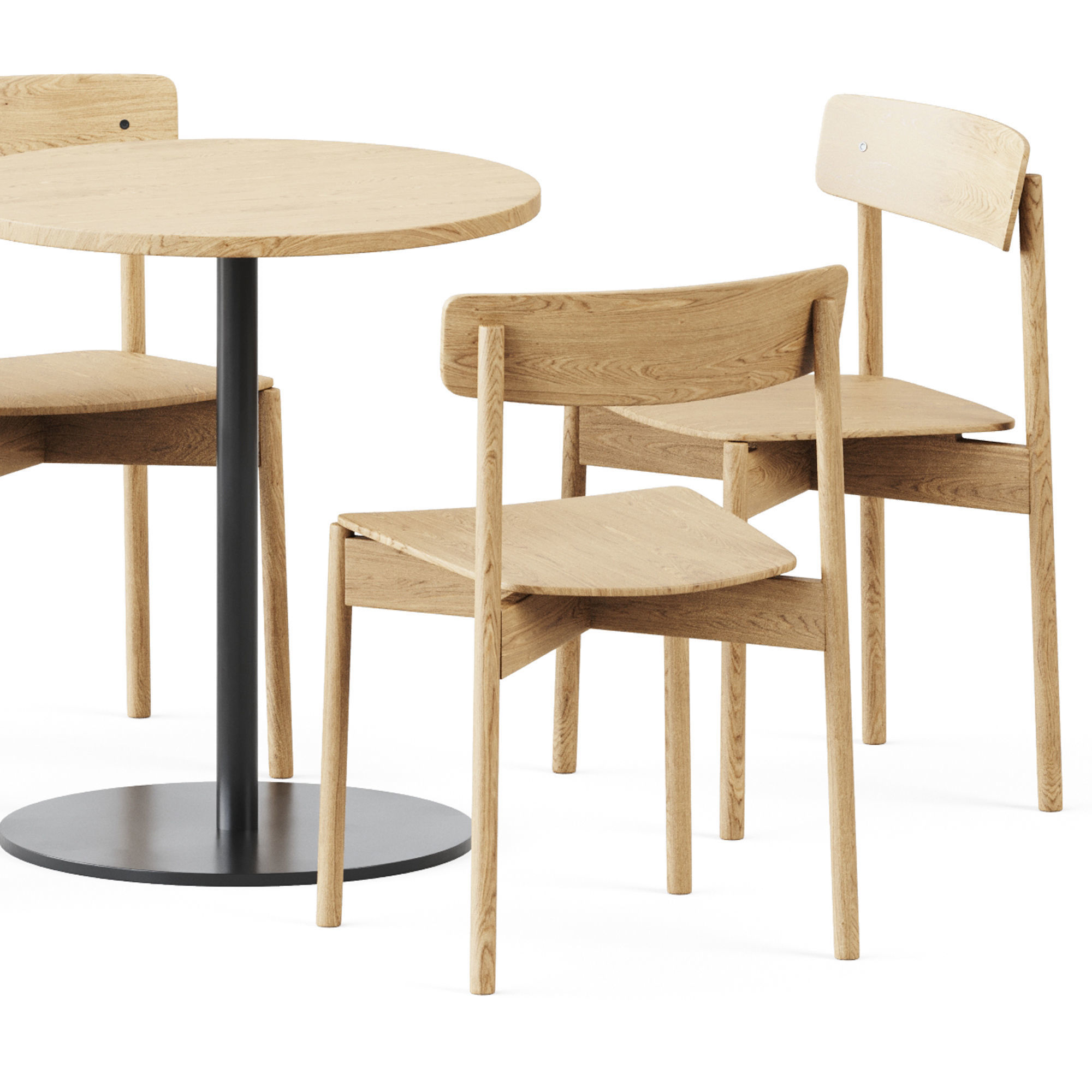 Table S 1123 D70 by Thonet and Cross Chair by TAKT 3D model_3