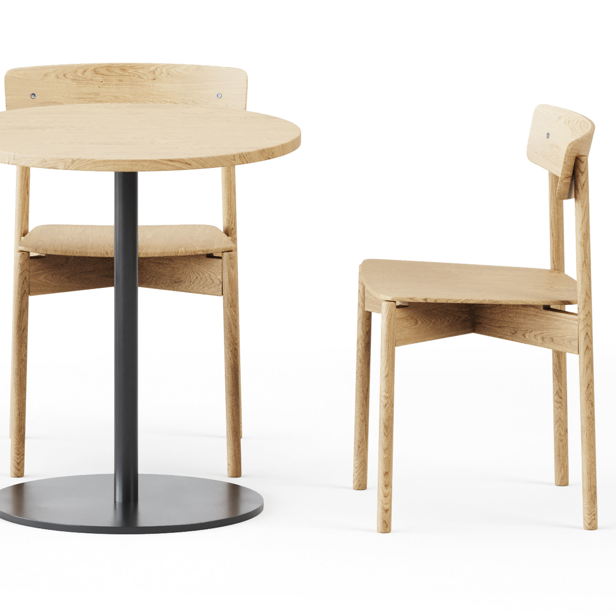 Table S 1123 D70 by Thonet and Cross Chair by TAKT 3D model_4