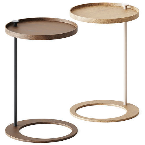 Horatio End Side Table By Modloft Black 3D model