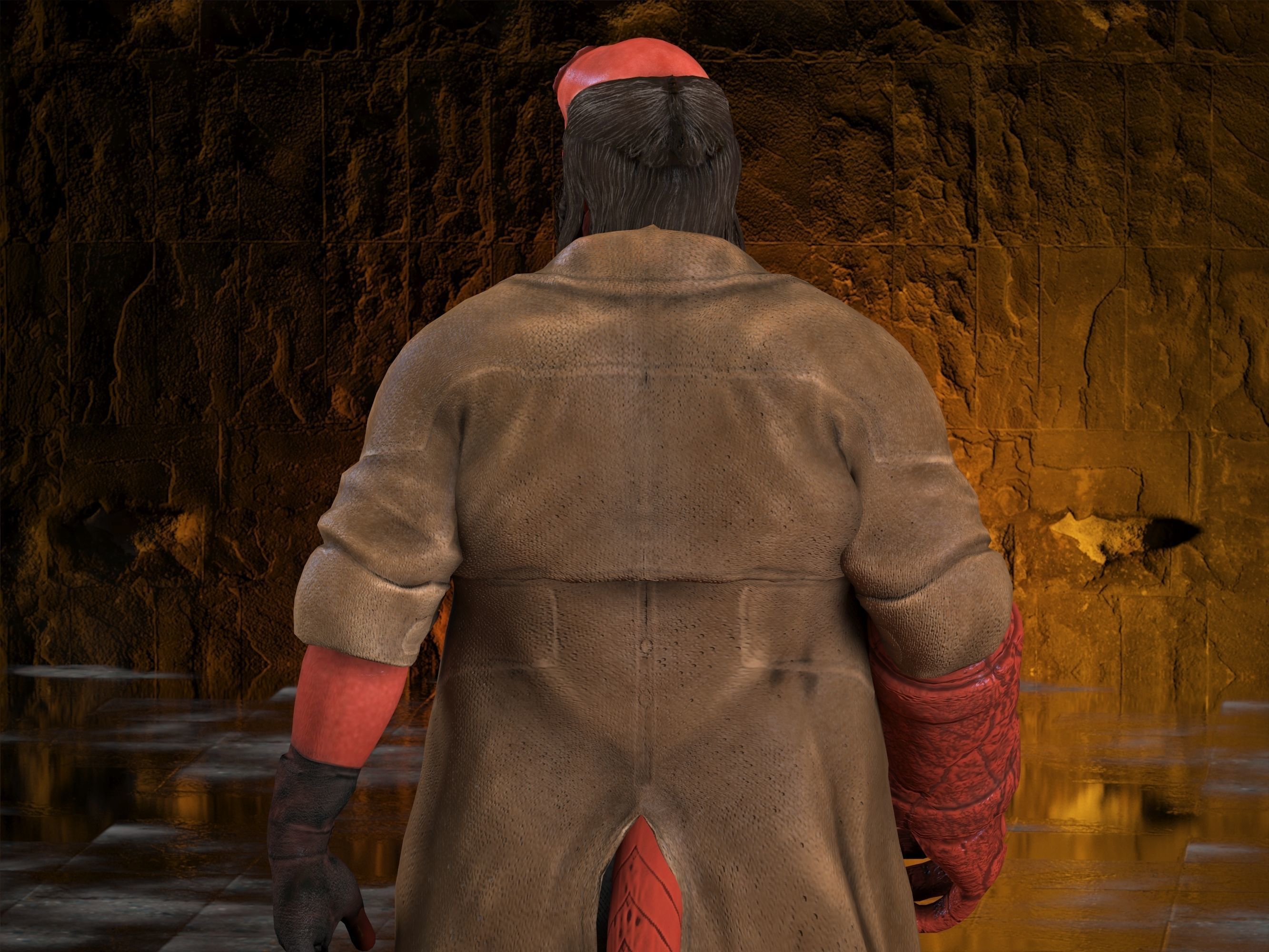 Hellboy Low-poly 3D model_24