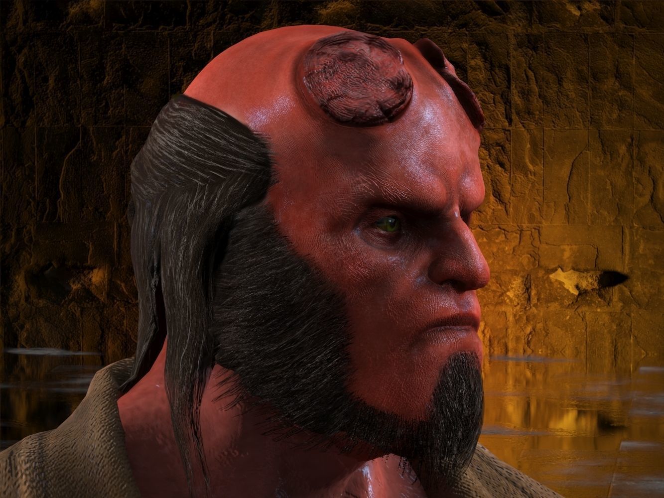 Hellboy Low-poly 3D model_13